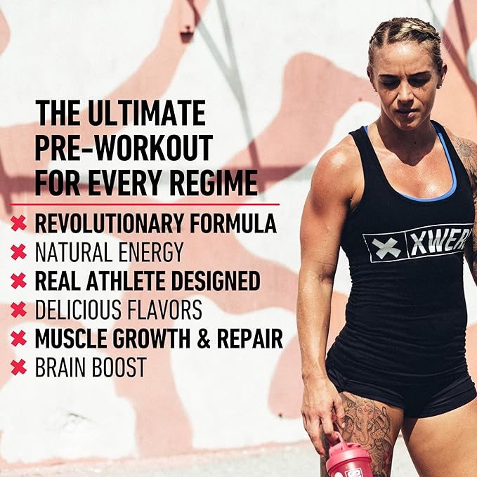 Xwerks Ignite Watermelon Pre Workout Powder, Natural Keto Pre Workout for Women and Men with Explosive Energy, Gluten Free Blend for Endurance and Stamina, 150mg Caffeine, 30 Servings