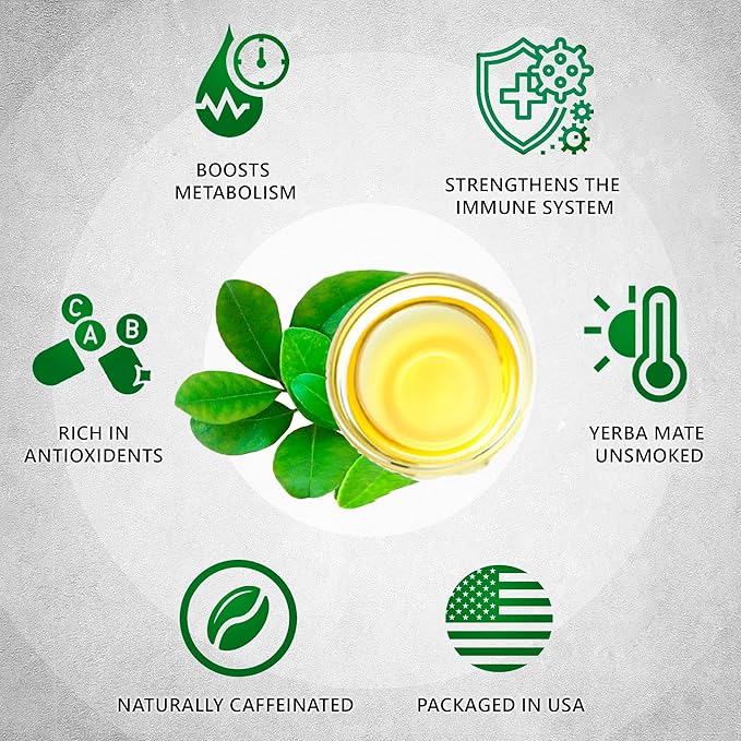 Yerba Mate Tea - Green Cut & Sifted - Unsmoked Energy Boost - 300 Tea Bags - Packed with Nutrients - Your Perfect Coffee Replacement