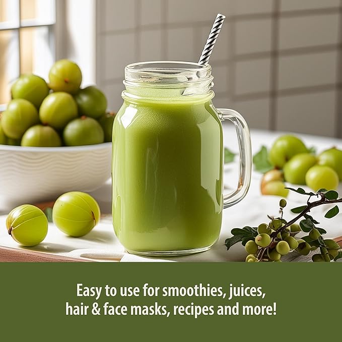 Organic Traditions Organic Amla Berry Powder, Powdered Amla Indian Gooseberry, Non-GMO Organic Powdered Fruit Superfood, 1lb Bag 16oz (454g)