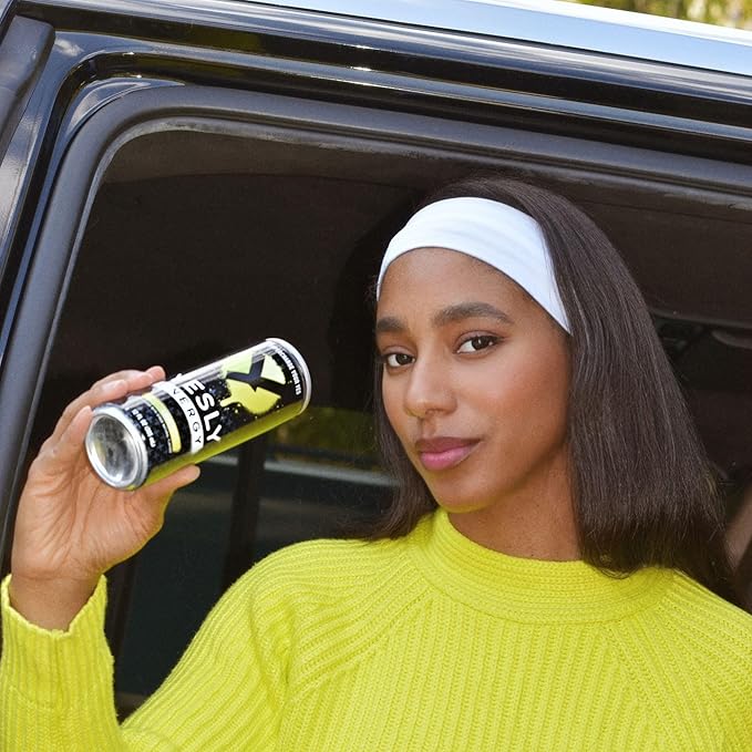 Yesly Energy Drink, Lime, Naturally Flavored Sparkling Energy Drink With Electrolytes, Magnesium, Potassium, Vitamin C, B6 & B12, Natural Caffeine From Green Tea, Zero Sugar, 12 Fl Oz Cans, 12 Pack