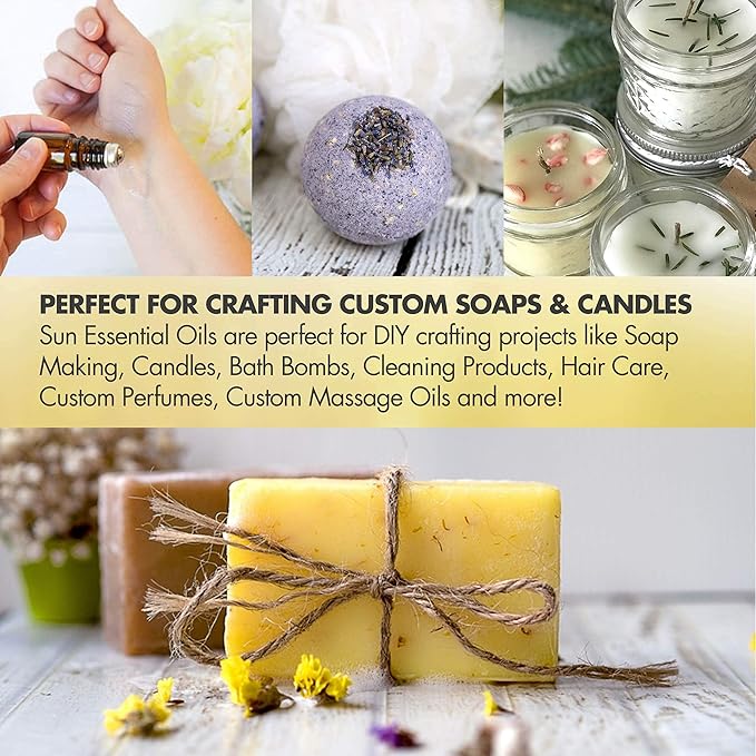 Sun Essential Oils – 16 oz Clove Essential Oil with Dropper for Diffuser, Skin, Aromatherapy Massage, Humidifier, Spicy Scent for Candle, Lotion & Soap Making, Room Fragrance