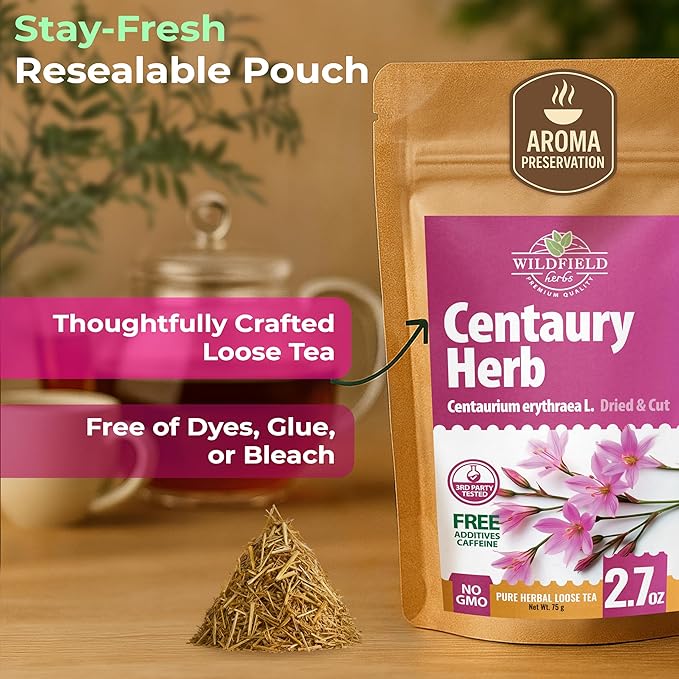 3 oz. Dried Centaury Herb Tea (Centaurium Erythraea L.) - 75g Centaurium Erythraea Herbal Tea Centauria Común