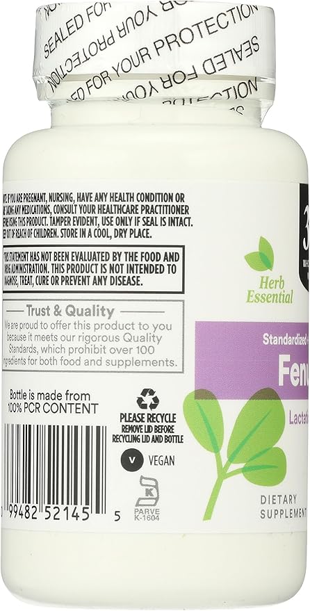 365 by Whole Foods Market, Fenugreek Standardized + Full Spectrum Blend, Lactation Support, Vegan Capsules, 60 Count