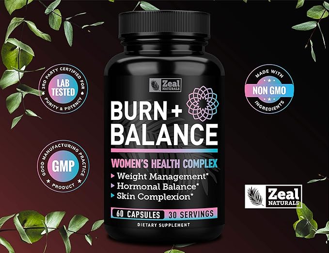Zeal Naturals Weight Loss Support for Women + Daily Balance Vitamins (Iron, Vitamin D, Setria®, Folate) Premium Diet Support Pills for Women+ Multivitamin and Hormone Support