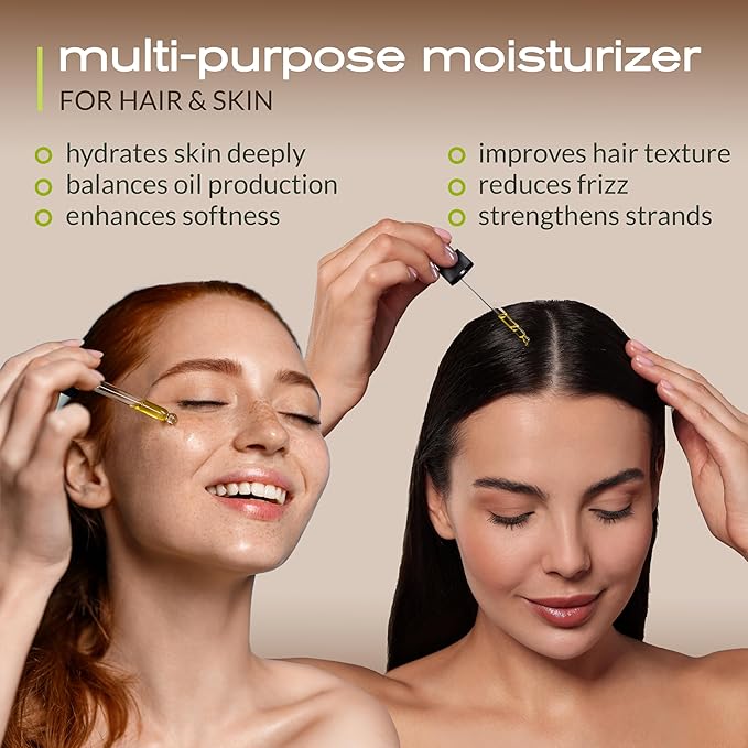 Ella & Eden Organic Jojoba Oil for Hair, Skin, Face & Nails | Cold-Pressed & Unrefined, USDA Certified, 100% Pure, Hexane-Free, Glass Bottle – 4 Oz