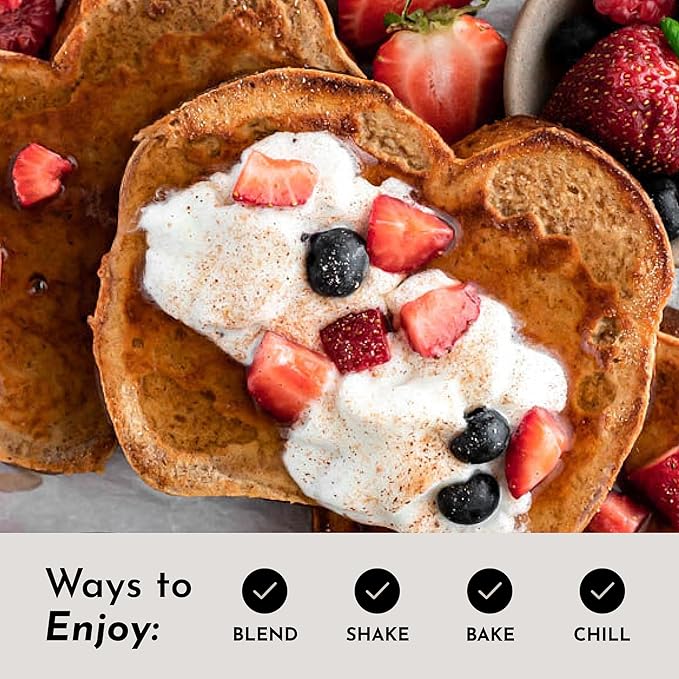 JUST INGREDIENTS Vanilla Bean Protein Powder – 20-Serving Blend with 100% Grass-Fed Whey & Organic Plant Proteins – Real Vanilla Bean & Cinnamon – Supports Muscle Recovery, Energy*