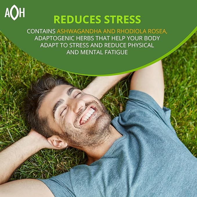 ADAPTOHEAL Adaptogen Leuzea, Ashwagandha, Rhodiola Rosea, Schisandra and Ginseng Complex – Energyheal Adaptogenic Energy Supplement for Natural Energy, Stress and Adrenal Support– 180 Capsules