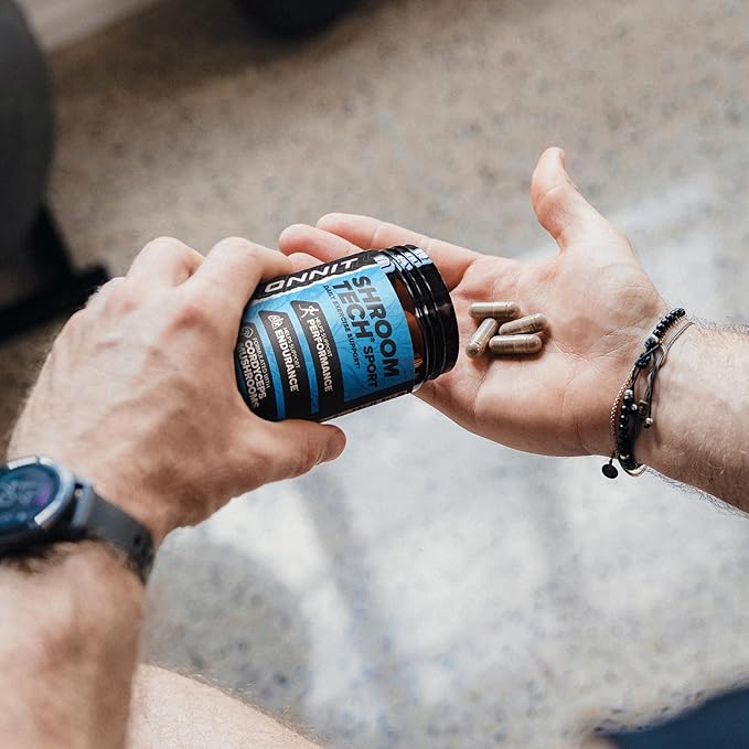 ONNIT Shroom Tech Sport Daily Exercise Support Capsules, Pre Workout Supplement with Cordyceps Mushrooms, Caffeine-Free Dietary Supplement for Daily Energy Support, 28 Count