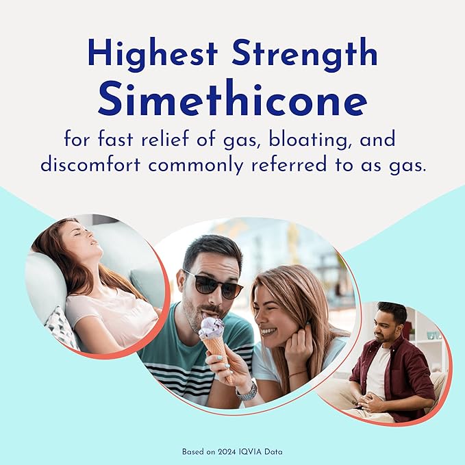 Gas-X Ultimate Strength Gas Relief Softgels with Simethicone 500 mg, Fast Bloating Relief, Anti-Gas, OTC Stomach & Intestinal Gas, Easy to Swallow, 20 Count