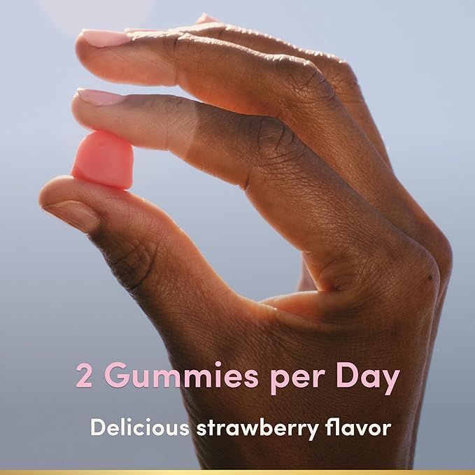 Nature’s Bounty Optimal Solutions Advanced Hair, Skin and Nails Pectin Gummies, 2x Biotin Per Serving, No Stick Gummy, Vegetarian Formula, Strawberry Flavor, 200 ct, 100 Total Servings