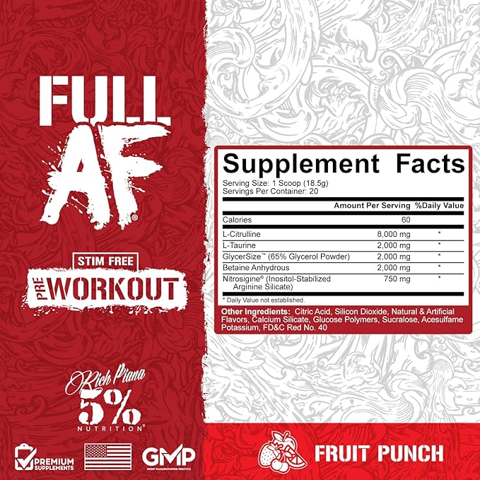 5% Nutrition 2-Stack | Reloaded + FullAF | Pre-Workout + NO Booster Pre (Select Your Flavors)