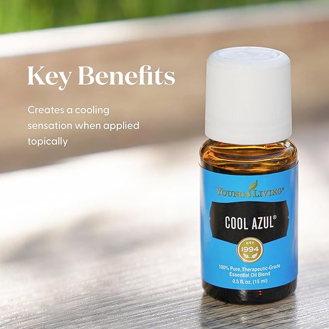 Young Living Essential Oil Blend | Refreshing & Soothing Aroma | 100% Pure Essential Oil for Home, Work, & Personal Use | Cool Azul | 15 ml
