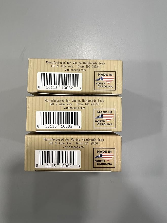 Varina Natural Cotton Candy Bar Soap - Gentle Cleansing for Sensitive Skin - 3 Pack