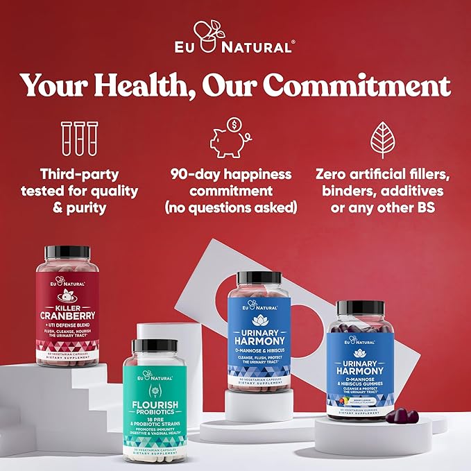 9-In-1 Killer Cranberry Pills for Women – UTI Defense Blend with Clinically Studied Ingredients – 9 Extract Urinary Tract Supplement – Pine Bark, Propolis, Vitamin D & More – 60 Fast-Acting Capsules