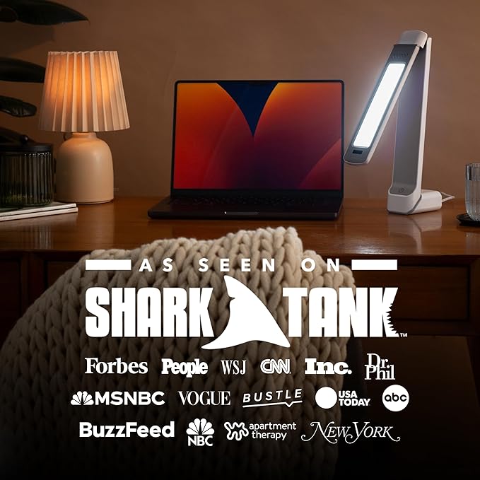 Circadian Optics Lumos 2.0 Bright Light Therapy Desk Lamp | As Seen On Shark Tank | Ultra Powerful 10,000 LUX Brightness | 5500K Color Mimics Noon Day Sun | Improve Your Mood, Sleep, Energy & Focus