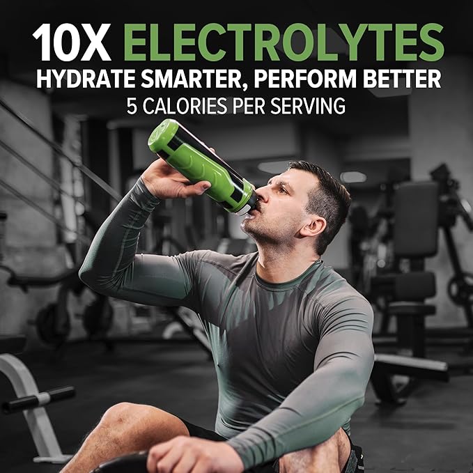 10X Health Electrolytes Powder Drink Mix Lemon Lime - Hydration Packets w/Potassium, Magnesium & Mediterranean Sea Salt - Sugar-Free Electrolytes Powder - Non-GMO Electrolyte Packets - 30 Stickpacks