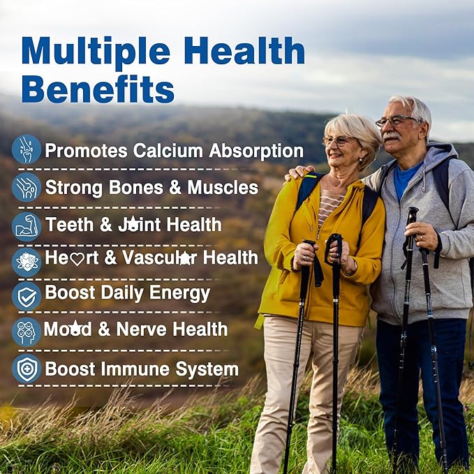 6-in-1 Plant Based Calcium Supplements for Women Men- Calcium 600mg w/ D3 K2 5000 IU Vitamin, Liposomal & Algae Ca-lcium Magnesium Zinc + Vegan Vitamin D 5000 IU + K2 MK7 + Methyl B12 for Bone, 1 Pack