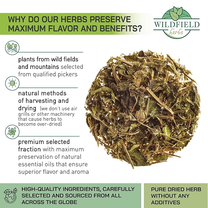 20 Bags Dried Lemon Balm Herb Frontier Loose Lemon Balm Tea (Melissa Officinalis Tea) - 20 Count 1.5 g Bags Melissa Herb Te De Toronjil