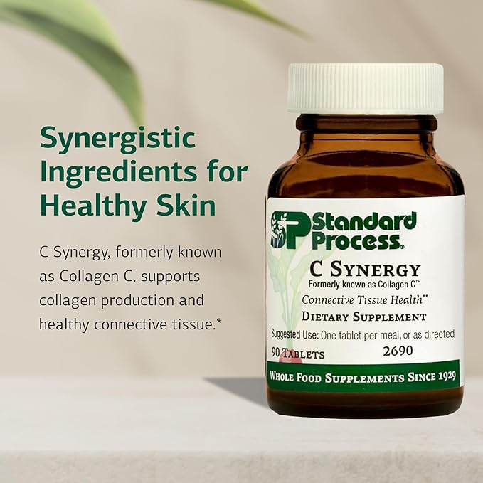 Standard Process C Synergy - Supplement to Support Connective Tissue Health - Whole Food-Based Supplement to Aid Immune Health - Connective Tissue Support with Vitamin C & Buckwheat Flour - 90 Tablets