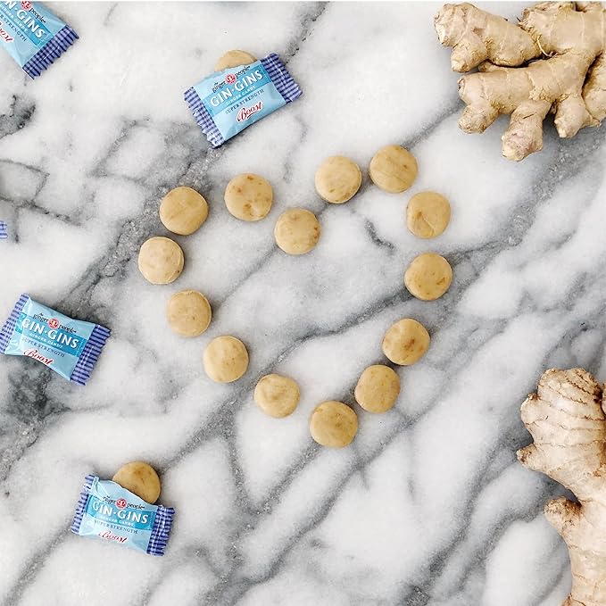 The Ginger People GIN GINS Hard Candies - Super Strength & Double Strength - 1lb bags - Pack of 2