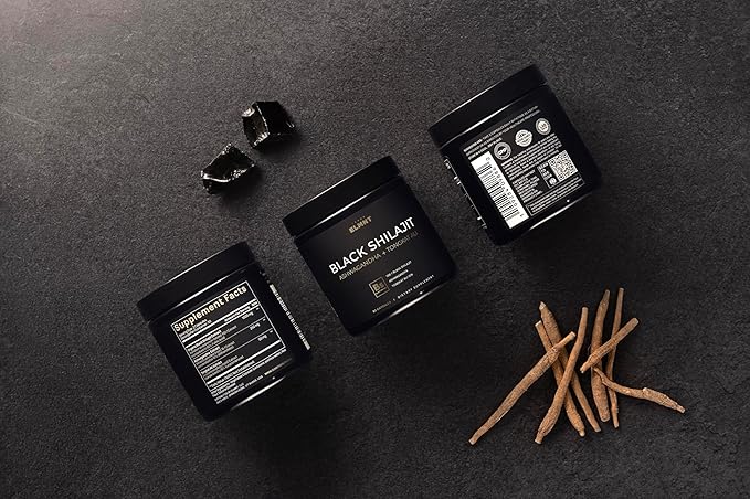 103,800mg Black Shilajit for Men 100x Strength w. Ashwagandha & Tongkat Ali 10% Extract - Ultra Pure Himalayan Shilajit Capsules 60% Fulvic Acid - Energy, Stamina & Performance Mens Health Supplement