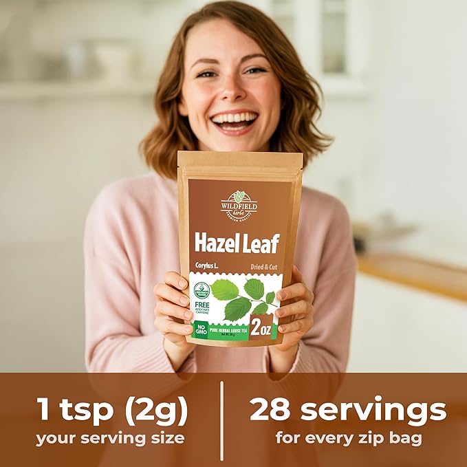 2 oz. Hazel Leaf Herbal Tea (Folium Coryli avellanae) – 56g Dried Hazel Leaf Tea Hojas de Avellano