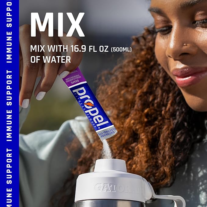 Propel Electrolyte Enhanced Water Drink Mix Powder Packets, 3 Flavor Variety Pack, Zero Calorie & Zero Sugar Hydration with Electrolytes and Vitamins C & E (50 Packets)