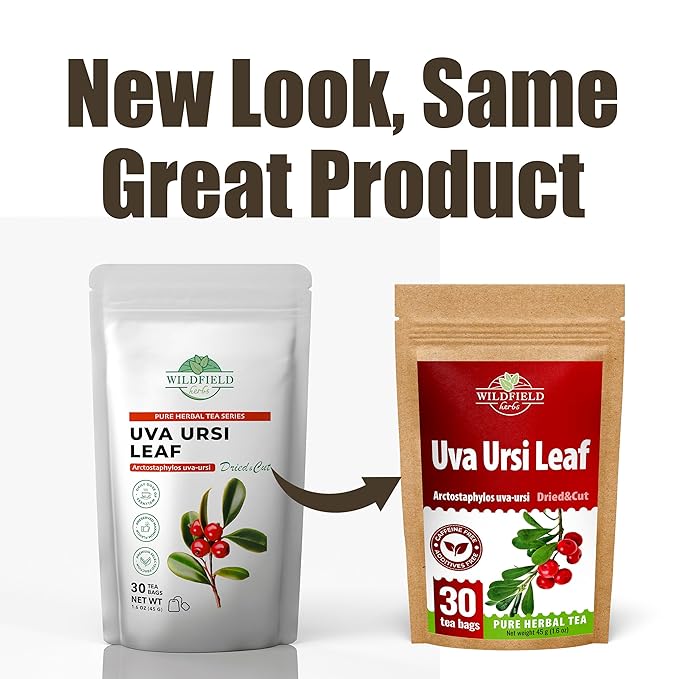 30 Bags Uva Ursi Leaf Uva Ursi Tea Herbal (Arctostaphylos Uva-Ursi) - 30 Count 1.5g Tea Bags Ursa Bag Uva-Ursi Herb Arctostaphylos Uva-Ursi
