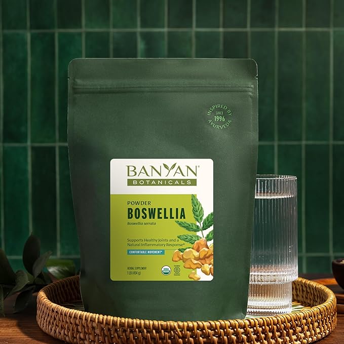 Banyan Botanicals Boswellia Powder – Organic Frankincense Resin (Boswellia Serrata) – Traditional Ayurvedic Joint Health Supplement* – 1 lb. – Non-GMO Sustainably Sourced Vegan