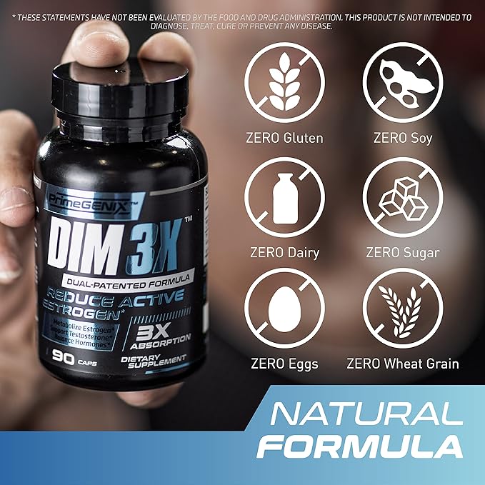 2X-TESTO Stack | DIM 3X & Testodren Bundle | Support Testosterone Levels | Improve Muscle Growth | Made in USA