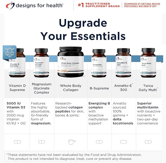 Designs for Health StressArrest - 300mg GABA with Glycine, Pantothenic Acid + Niacinamide (Vitamin B3) to Promote a Calm Stress Response - Non-GMO Gluten Free Supplement (90 Capsules)