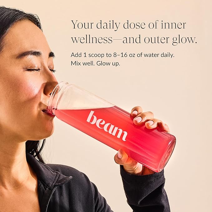 Beam Glow, Hormone Balance for Women, Cortisol Support for Women, Thyroid Support Powder with Selenium, Bromelain and Chasteberry, PMS Relief, Hair Skin & Nails, Health and Wellness Gift, 15 Servings