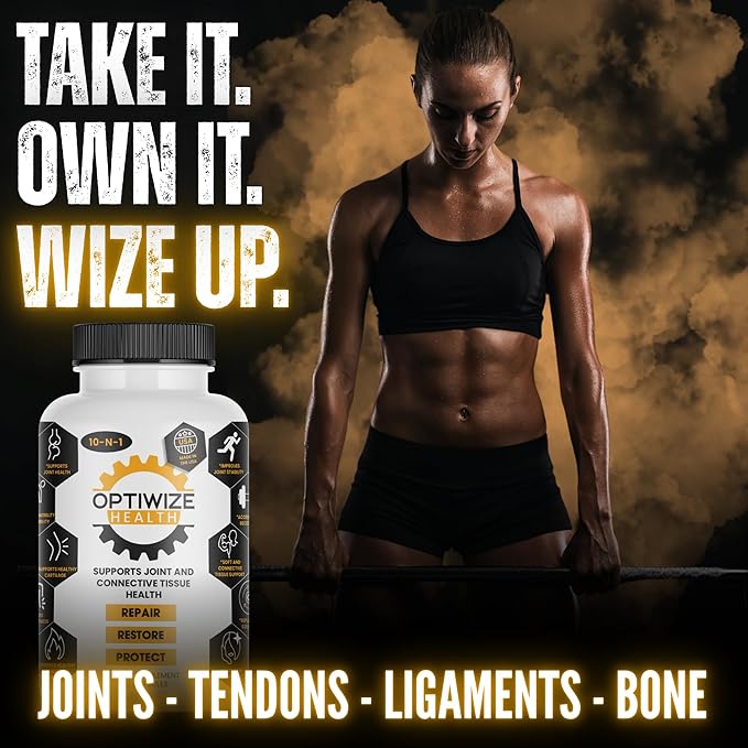 10-in-1 Joint Support Hydrolyzed Collagen,MSM, Hyaluronic Acid, Glucosamine,Chondroitin & More- Targets Joint Discomfort, Improves Mobility & Flexibility 320 Caps for Men & Women Made in USA