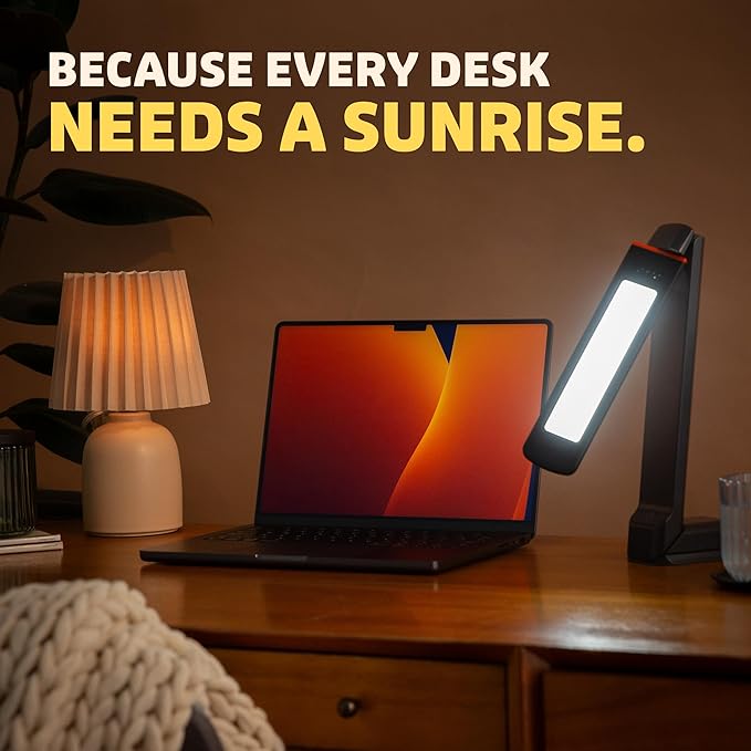 Circadian Optics Lumos 2.0 Bright Light Therapy Desk Lamp | As Seen On Shark Tank | Ultra Powerful 10,000 LUX Brightness | 5500K Color Mimics Noon Day Sun | Improve Your Mood, Sleep, Energy & Focus