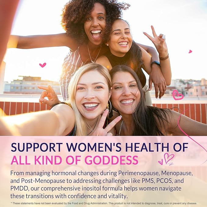 2 Pack Myo-Inositol & D-Chiro Inositol, Hormone Balance for Women | Sugar Free Inositol Gummies w/Omega 3, MTHF Folate, Vitamin D3, B12, Magnesium & Zinc for Ovarian Health, Ideal 40:1 Ratio, Vegan