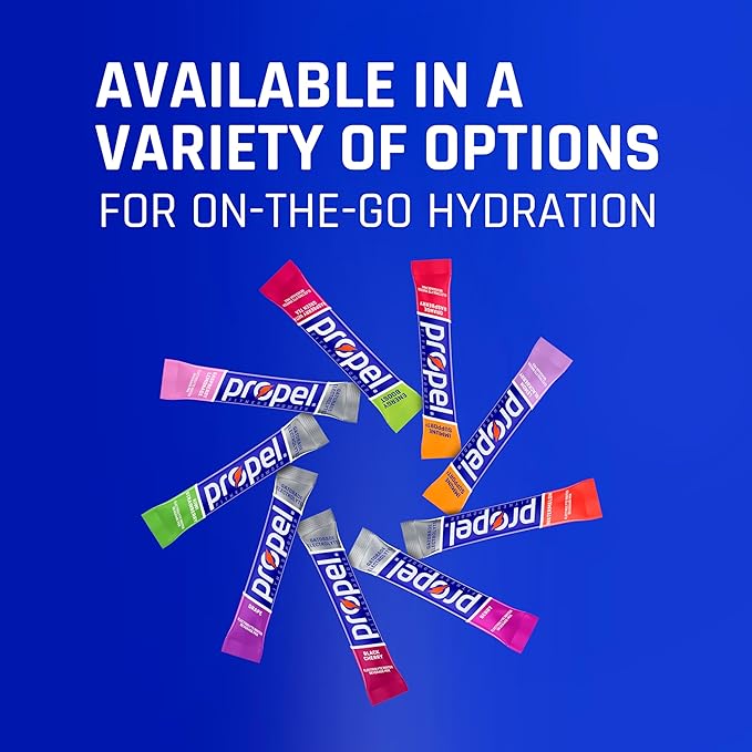 Propel Electrolyte Enhanced Water Drink Mix Powder Packets, Grape Variety Pack, Zero Calorie & Sugar Hydration with Vitamins C & E (30 Packets)