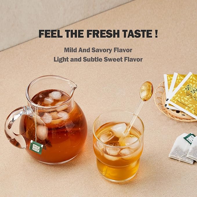 [Nokchawon] solomon seal tea & Brown Rice Tea | Toasted Korean Herbal Tea Blend | Nutty & Savory Flavor, korean food, Caffeine-Free, 50 Bags, 2.1oz(60g)