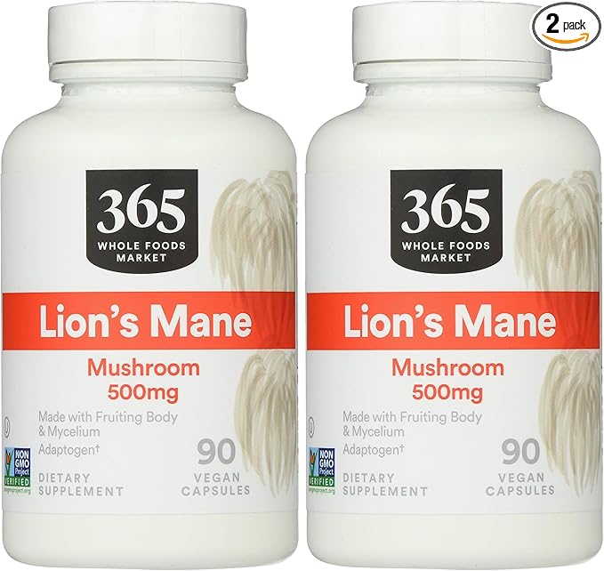 365 by Whole Foods Market, Lion's Mane, 90 Count (Pack of 2)