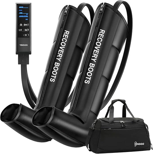 YINGGG Air Leg Massager with Compression: Professional Full Compression Boots with Adjustable 9 Intensities, Leg Massager for Circulation and Fatigue Relief for Post-Workout(Large)