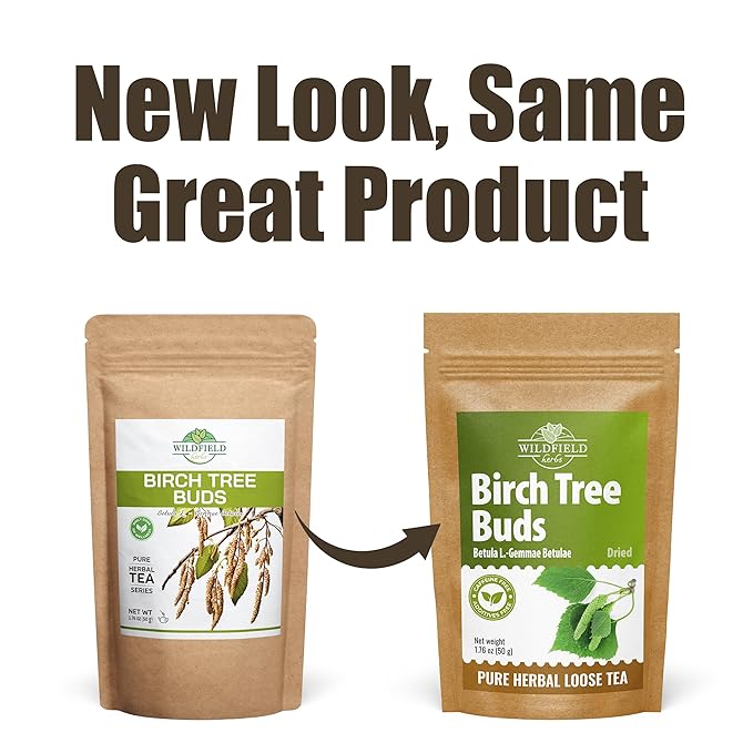 1.8 oz. Birch Leaf & Birch Tree Buds Crushed Dried Herbal Tea (Betulae Gemmae) - 50g Betula Pendula Roth Herb Tea Te De Abedul