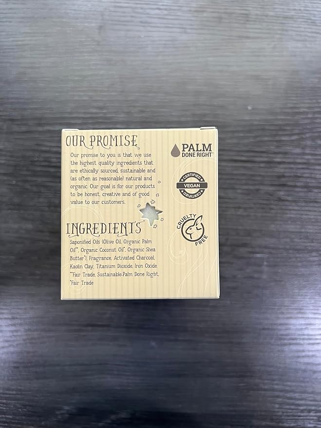 Varina Organic Charcoal Variety Bar Soap - Gentle Cleansing for Sensitive Skin, Herbal and Mint - 5 Pack