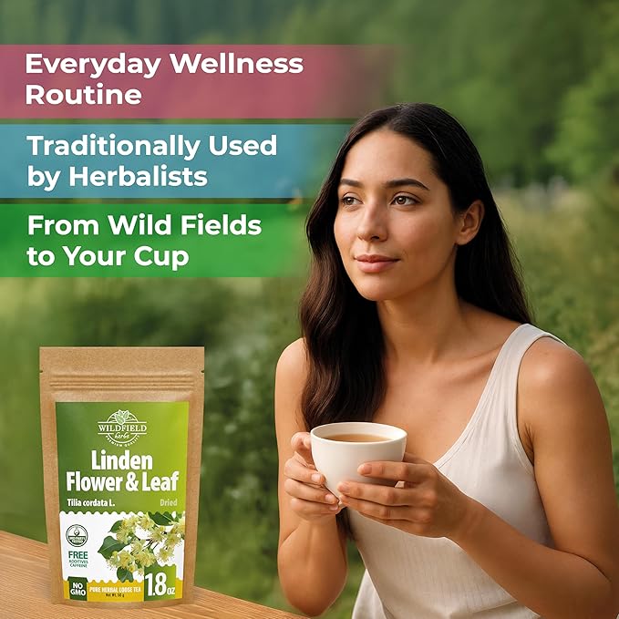 1.8 oz. Linden Tea Loose Leaf Te De Tilo Dried Linden Blossom Herb (Tilia Cordata) - 50g Tea Herbal Lipa Tila