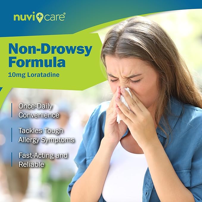 24-Hour Nondrowsy Allergy Relief Tablets – Loratadine 10mg – Generic – Daily Allergy Medicine Non Drowsy Antihistamine for Adults and Kids Age 6 & Older (100 Count)