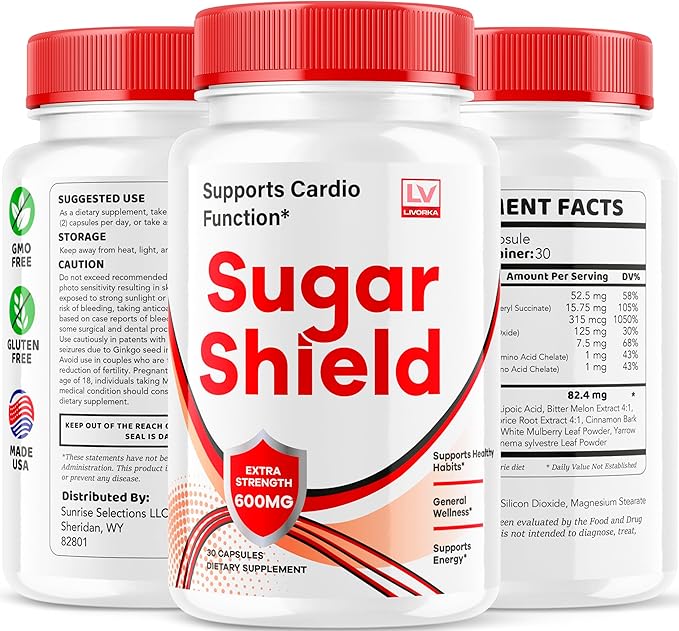 (3 Pack) Sugar Shield, Sugar Shield Blood Support, Sugar Shield Pills, Sugar Shield Capsules, Sugar Shield All Natural, SugarShield, Sugar Shield Advanced Formula, Sugar Shield Reviews, 90 Capsules
