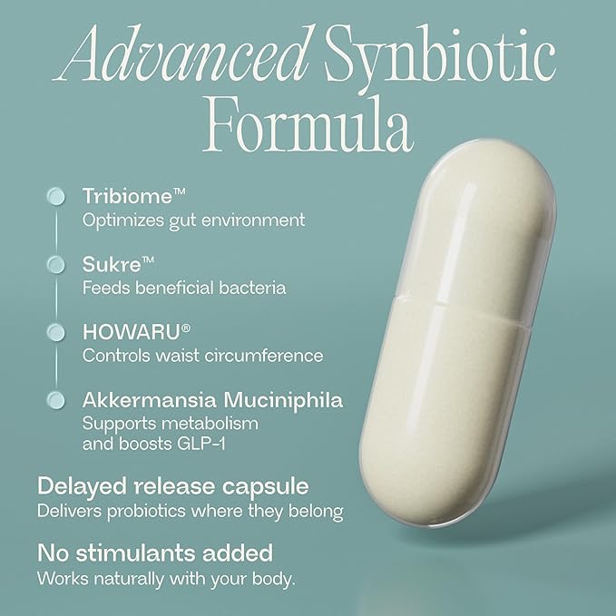 BIOMA GLP-1 Booster - Natural Appetite Control Supplement with Clinically Proven Probiotics, Prebiotics & Postbiotics - Support Weight Management & Satiety, (60 Capsules - 30 Day Supply)