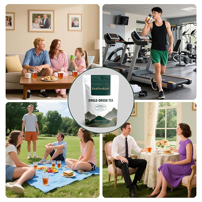 ZenVerdant Unique Breakfast Tea Blend - 3 Premium Wuyi Rock & Black Teas, Loose Leaf, Resealable Pouch | Floral Notes, Caramel Sweet Aftertaste, Smooth & Non-Bitter | 3+ Steeps