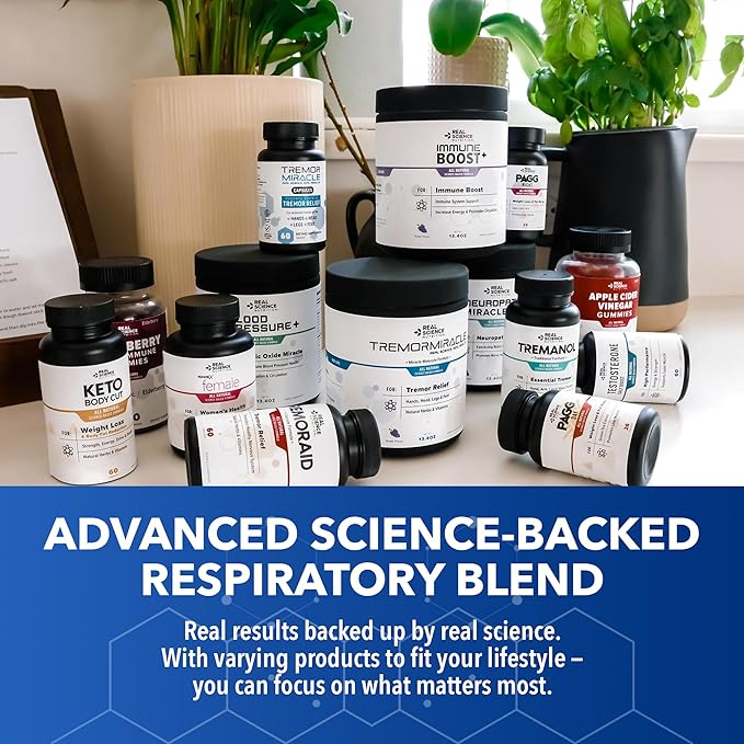 Pulmonary Miracle COPD Relief and Lung Detox Capsules to Clear Lungs & Aid Breathing - Lung Support Supplement with Vinitrox & GABA for Long-Term Cough & Respiratory Relief, 60 Caps