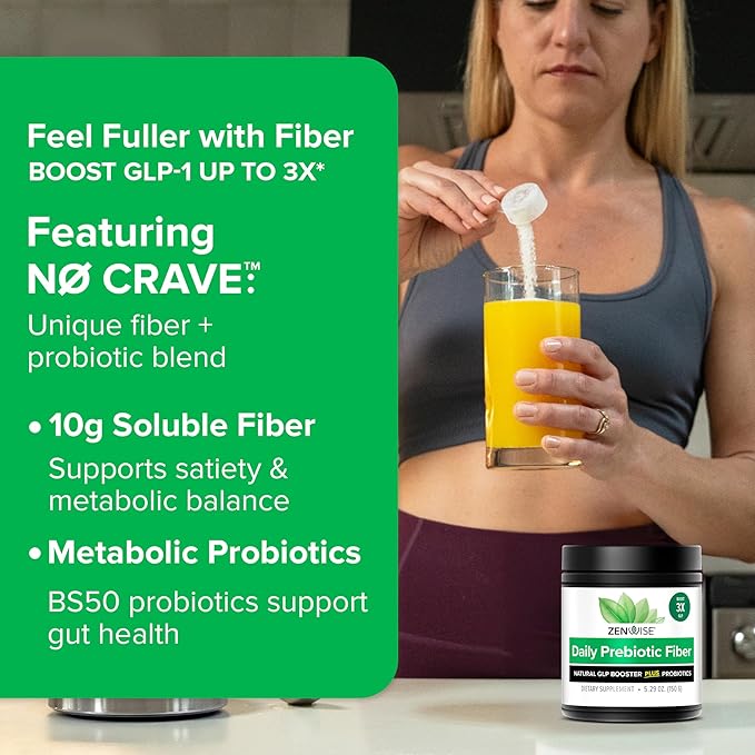 Zenwise Health ZenGLP-1, Natural GLP-1 with Metabolic Probiotics to Help Control Hunger & Cravings and Support Digestive Health - GLP-1 Supplement Support for Women & Men - 15-Day Serving