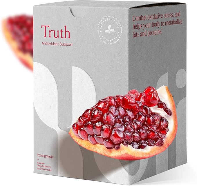 Yoli® Truth Antioxidant and Immune Support Supplement with Vitamin C, Botanicals, Superfruits, and Minerals - Pomegranate, 30 Packets