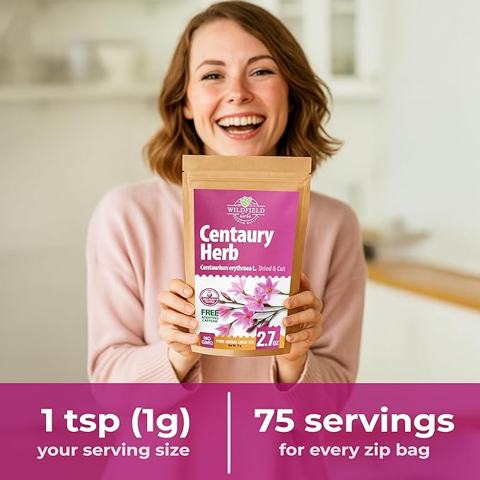3 oz. Dried Centaury Herb Tea (Centaurium Erythraea L.) - 75g Centaurium Erythraea Herbal Tea Centauria Común